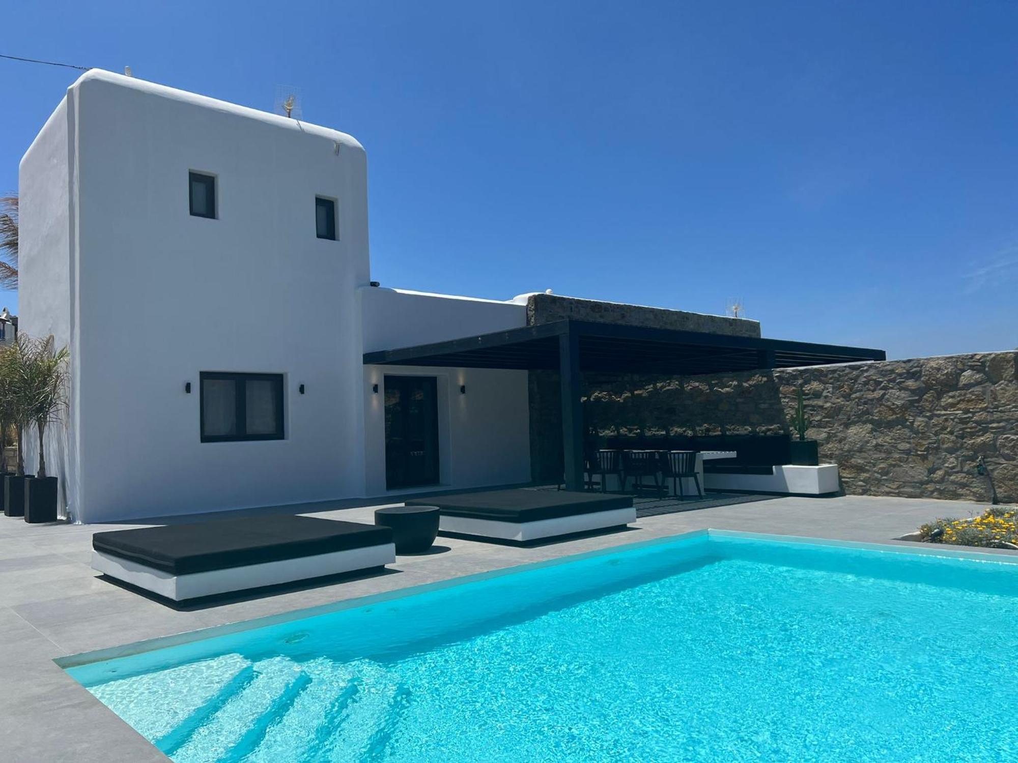 Black And White Villas Ftelia - Mykonos Mykonos Town المظهر الخارجي الصورة